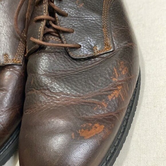 Timberland Mens oxford orthopedic Vintge lace up Brown Leather 13 Casual Y2k - Picture 10 of 11